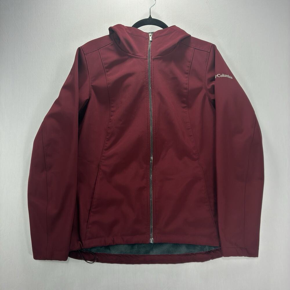 Columbia Women’s S Burgundy Hooded Full Zip Lined Jacket Outdoor Casual